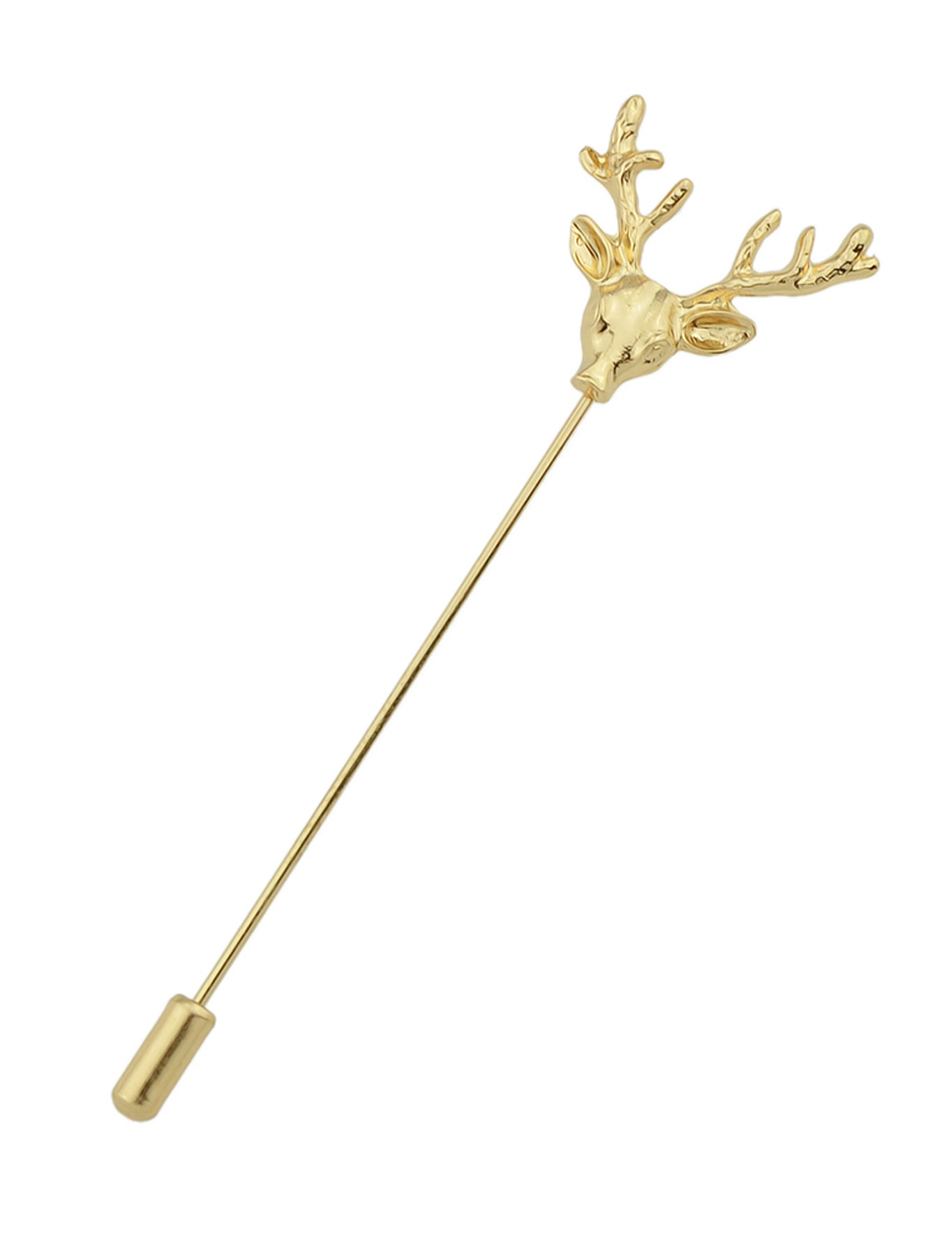 Christmas Reindeer Brooch Elk Deer Head Pins Gold Silver Animal