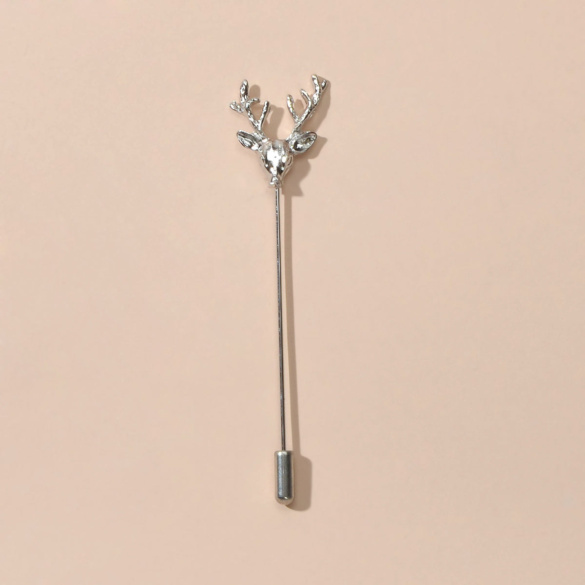 Christmas Reindeer Brooch Elk Deer Head Pins Gold Silver Animal