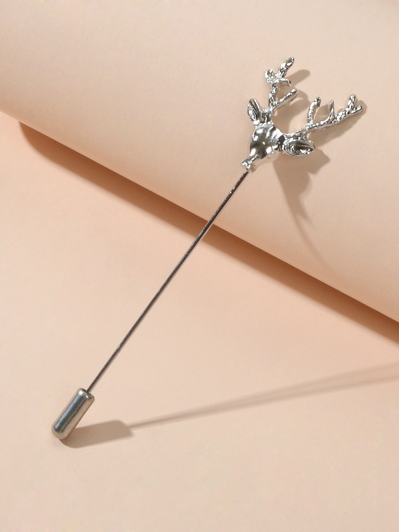 Christmas Reindeer Brooch Elk Deer Head Pins Gold Silver Animal